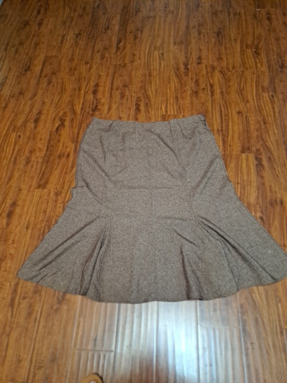 Ladies Brown Tweed Midi Trumpet Skirt Plus Sz 20 W Waist 21 Across Length 32